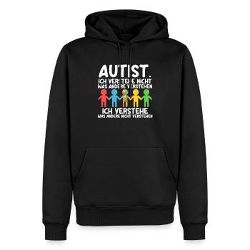 Autismus Autist Autisten - Männer Premium Bio Hoodie - Schwarz - Vorne - Nico (187cm)