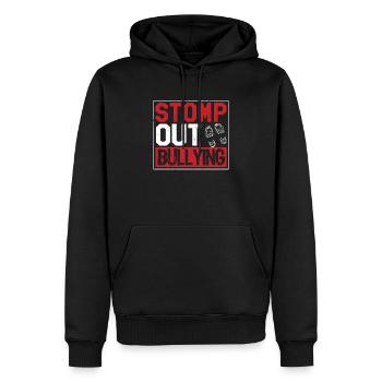 Stomp Out Bullying Funny Back To School Education - Men’s Premium Organic Hoodie - black - Front - Nico (187cm)