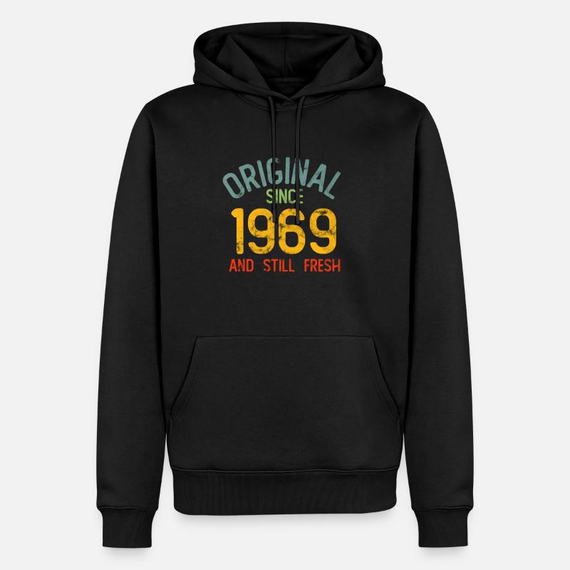 Millésime 1969 - Sweat à capuche Premium bio Homme - noir