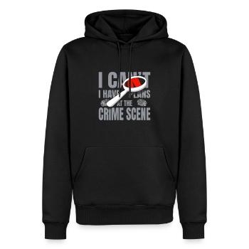 I Cant I Have Plans At The Crime Scene Forensic - Männer Premium Bio Hoodie - Schwarz - Vorne - Nico (187cm)