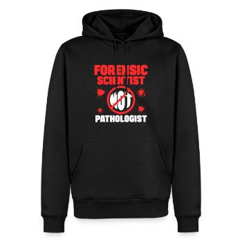 Don d’un médecin légiste et non d’un pathologiste d’un laboratoire criminel - Sweat à capuche Premium bio Homme - noir - Devant - Nico (187cm)