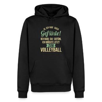 Volleyballer Volleyballspieler Volleyball - Männer Premium Bio Hoodie - Schwarz - Vorne - Nico (187cm)