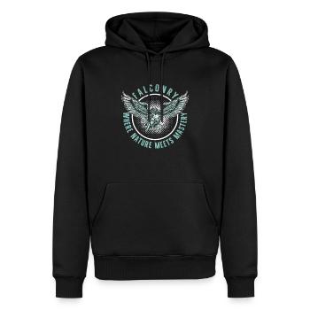 Falconry Where nature meets mastery - Men’s Premium Organic Hoodie - black - Front - Nico (187cm)