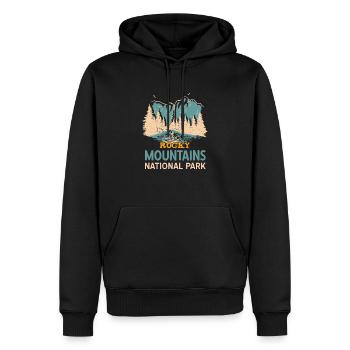 Nationalpark Walder Vintage Outdoor Wildlife - Männer Premium Bio Hoodie - Schwarz - Vorne - Nico (187cm)