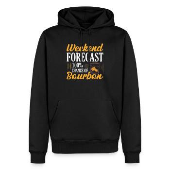 Weekend Forecast 100% Chance Of Bourbon Whiskey Dr - Männer Premium Bio Hoodie - Schwarz - Vorne - Nico (187cm)