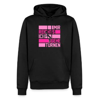 Turnen Gymnastik Turner - Männer Premium Bio Hoodie - Schwarz - Vorne - Nico (187cm)