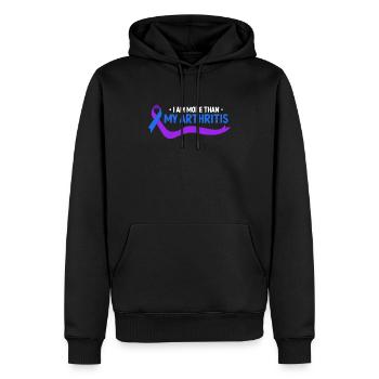 Je suis plus qu’une simple conscience de l’arthrite - Sweat à capuche Premium bio Homme - noir - Devant - Nico (187cm)