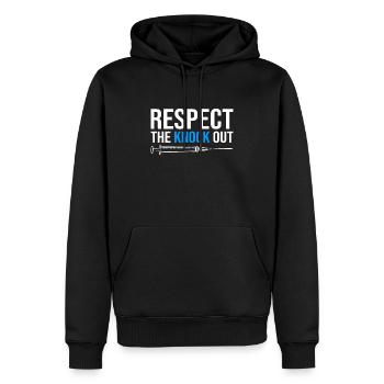 Respect The Knock Out Nurse Anesthetist Anesthesia - Männer Premium Bio Hoodie - Schwarz - Vorne - Nico (187cm)
