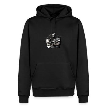 Lustige Ninja Kaffeeliebhaber Grafik-T-Shirts - Männer Premium Bio Hoodie - Schwarz - Vorne - Nico (187cm)
