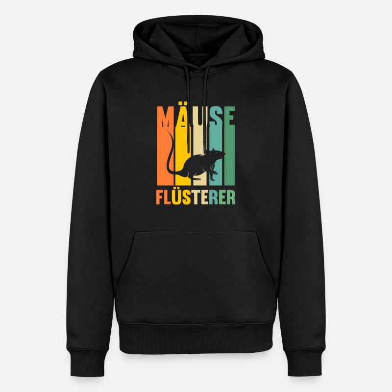 Mäuse Flüsterer - Männer Premium Bio Hoodie - Schwarz