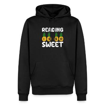 Lesen ist so süß Buchliebhaber Ananasleser Lehrer - Männer Premium Bio Hoodie - Schwarz - Vorne - Nico (187cm)