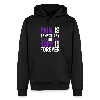 Warrior with rheumatoid arthritis fights for - Men’s Premium Organic Hoodie - black - Front - Nico (187cm)