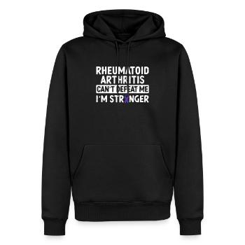 Rheumatoide Arthritis Kann Mich Nicht Besiegen, - Männer Premium Bio Hoodie - Schwarz - Vorne - Nico (187cm)