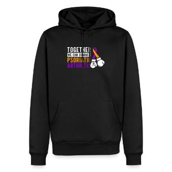 Ensemble, nous pouvons vaincre l'arthrite psoriasique - Sweat à capuche Premium bio Homme - noir - Devant - Nico (187cm)