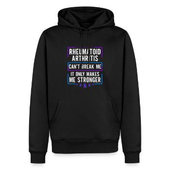 Rheumatoide Arthritis Kann Mich Nicht Brechen, - Männer Premium Bio Hoodie - Schwarz - Vorne - Nico (187cm)