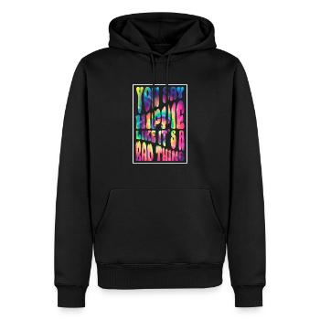 Hippie Kostüm Tie Dye Hippie Spruch - Männer Premium Bio Hoodie - Schwarz - Vorne - Nico (187cm)