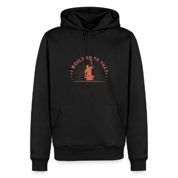I Would Smith That Blacksmith Gift Idea - Männer Premium Bio Hoodie - Schwarz - Vorne - Nico (187cm)