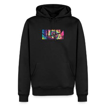 Die Hippies Hatten Recht - Hippie Kostüm 70er - Männer Premium Bio Hoodie - Schwarz - Vorne - Nico (187cm)