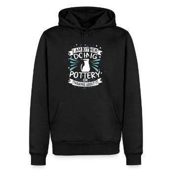 Töpferei - Männer Premium Bio Hoodie - Schwarz - Vorne - Nico (187cm)