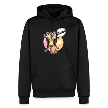 Flughörnchen Fluchhörnchen Gleithörnchen Damn - Männer Premium Bio Hoodie - Schwarz - Vorne - Nico (187cm)
