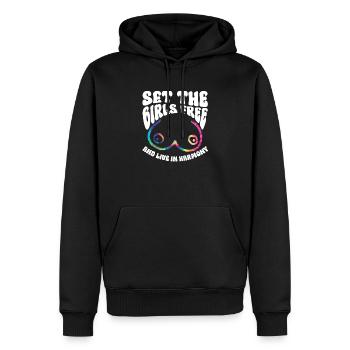Hippie Costume Cravate Dye No Bra - Sweat à capuche Premium bio Homme - noir - Devant - Nico (187cm)