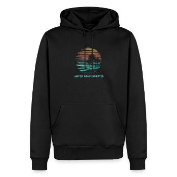 Émirats arabes unis Vacances souvenirs cool des Émirats arabes unis - Sweat à capuche Premium bio Homme - noir - Devant - Nico (187cm)