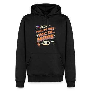 Retro Philippines 2023 Vacances en famille - Sweat à capuche Premium bio Homme - noir - Devant - Nico (187cm)