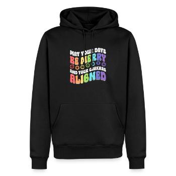 Hippie Christmas Chakra - Männer Premium Bio Hoodie - Schwarz - Vorne - Nico (187cm)
