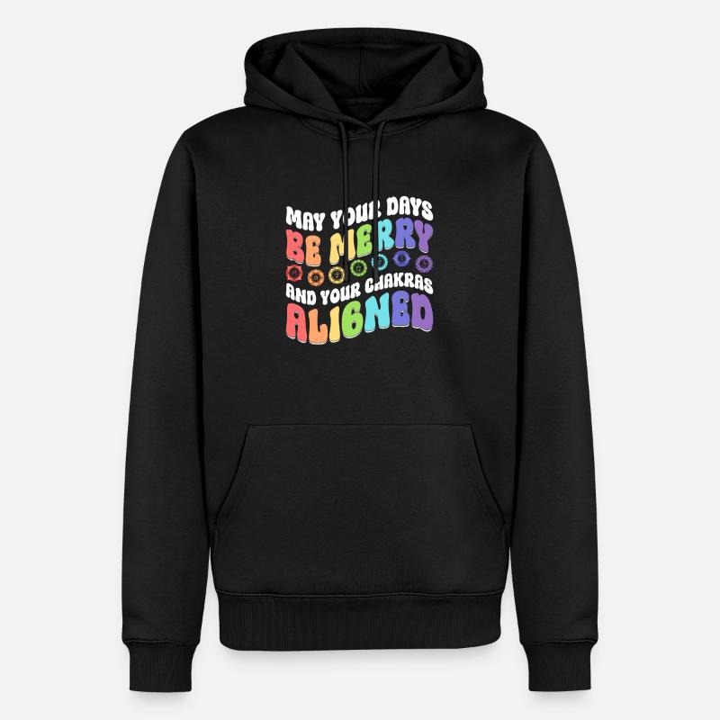 Chakra de Noël hippie - Sweat à capuche Premium bio Homme - noir