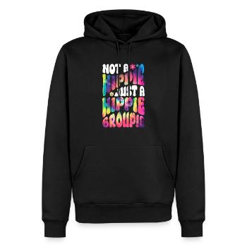 Not A Hippie Just A Hippie Groupie Hippie Tie Dye - Männer Premium Bio Hoodie - Schwarz - Vorne - Nico (187cm)