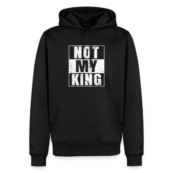 Nicht mein König Krönungsprotest - Männer Premium Bio Hoodie - Schwarz - Vorne - Nico (187cm)