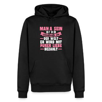 Mutter Muttertag Mama - Männer Premium Bio Hoodie - Schwarz - Vorne - Nico (187cm)