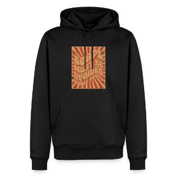 Les savons doivent être évités - costume hippie - Sweat à capuche Premium bio Homme - noir - Devant - Nico (187cm)