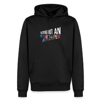 I try an "anti-hippie chic" Tie Dye - Men’s Premium Organic Hoodie - black - Front - Nico (187cm)