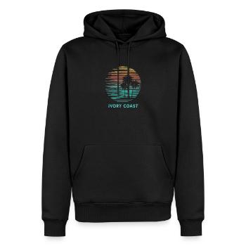 Elfenbeinküste Côte divoire Afrika Cooles Souvenir - Männer Premium Bio Hoodie - Schwarz - Vorne - Nico (187cm)