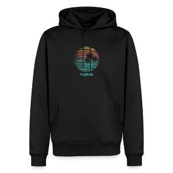 Floride Cool Souvenir Vacances Artistique - Sweat à capuche Premium bio Homme - noir - Devant - Nico (187cm)