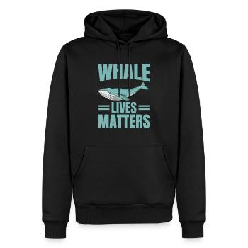 Whale Lives Matters Whales Lover Marine Scientist - Männer Premium Bio Hoodie - Schwarz - Vorne - Nico (187cm)