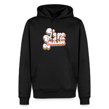 Liebe ist inklusiv - Pride Month LGBTQ - Männer Premium Bio Hoodie - Schwarz - Vorne - Nico (187cm)