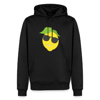 Citron - Sweat à capuche Premium bio Homme - noir - Devant - Nico (187cm)