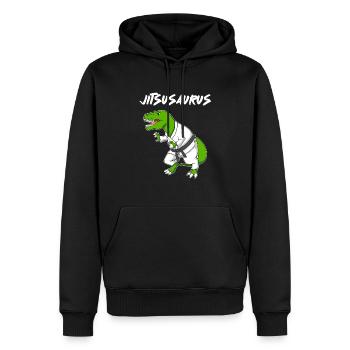Kampfsport Kampfkunst Jitsuosaurus Jiu Jitsu - Männer Premium Bio Hoodie - Schwarz - Vorne - Nico (187cm)