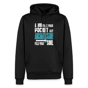 Architecture Fills Your Soul Retro Funny Architect - Männer Premium Bio Hoodie - Schwarz - Vorne - Nico (187cm)