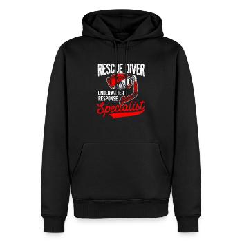 Rettungstaucher Unterwasserreaktionsspezialist - Männer Premium Bio Hoodie - Schwarz - Vorne - Nico (187cm)