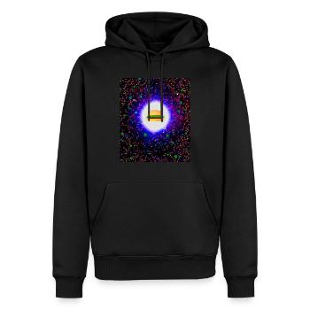 Burger in Heaven - Männer Premium Bio Hoodie - Schwarz - Vorne - Nico (187cm)