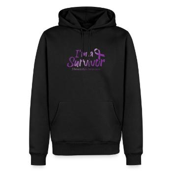 I Am A Fibromyalgia Awareness Survivor - Men’s Premium Organic Hoodie - black - Front - Nico (187cm)