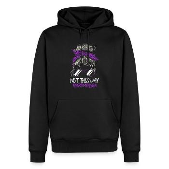 Not on this day fibromyalgia warrior - Men’s Premium Organic Hoodie - black - Front - Nico (187cm)