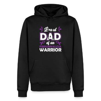 Proud brother of a fibromyalgia warrior - Men’s Premium Organic Hoodie - black - Front - Nico (187cm)