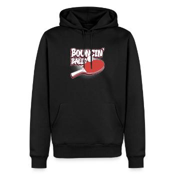 Bouncin' Balls - Lustiges Ping Pong - Männer Premium Bio Hoodie - Schwarz - Vorne - Nico (187cm)