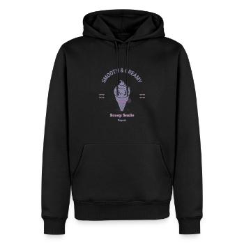 Smooth & Creamy - Men’s Premium Organic Hoodie - black - Front - Nico (187cm)