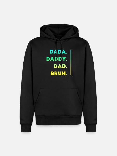 Lustiger Papa zum Vatertag - Männer Premium Bio Hoodie - Schwarz