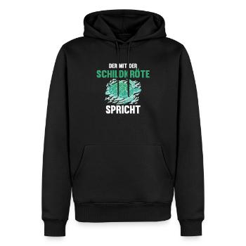 Schildkröte Schildkröten - Männer Premium Bio Hoodie - Schwarz - Vorne - Nico (187cm)
